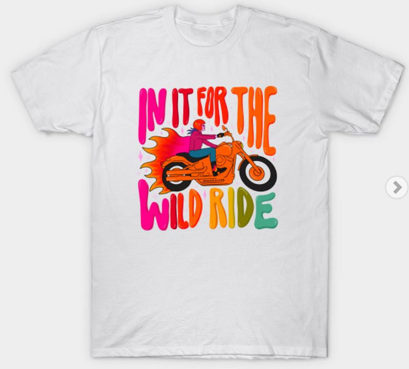 Bikergod Motorcycles Wild Ride T-shirt Design 2D Full Printed Sizes S - 5XL - NABA174
