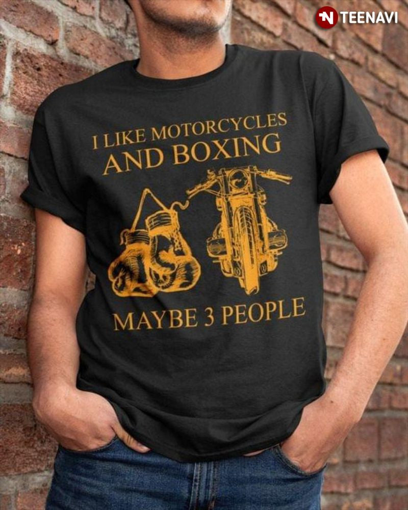 Bikergod Motorcycles I Like Motorcycles And Boxing Vintage T-shirt Design 2D Full Printed Sizes S - 5XL - NAAD48