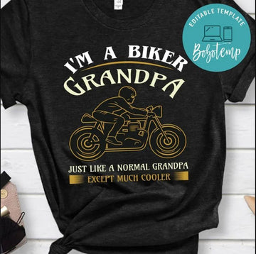 Bikergod Motorcycle I'm A Biker Grandpa T-shirt Design 2D Full Printed Sizes S - 5XL - NAAM24