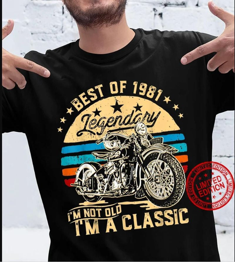 Bikergod Motorcycle Vintage Motorcycle Retro I’m Not Old I’m A Classic T-shirt Design 2D Full Printed Sizes S - 5XL - NAAM64