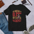 Bikergod Motorcycles Never Underestimate An Old Woman With A Motorcycle T-shirt Design 2D Full Printed Sizes S - 5XL - NAAD04