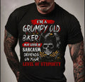 Bikergod Motorcycle I am a grumpy old biker T-shirt Design 2D Full Printed Sizes S - 5XL - NAAM40