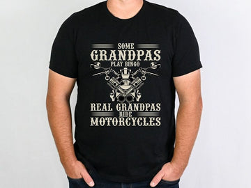 Bikergod Motorcycle Real Grandpas Ride Motorcycles T-shirt, Crew-neck Sweatshirt, Hoodie, Tank Top, V-neck T-shirt Design 2D Full Printed Sizes S - 5XL - NABS394