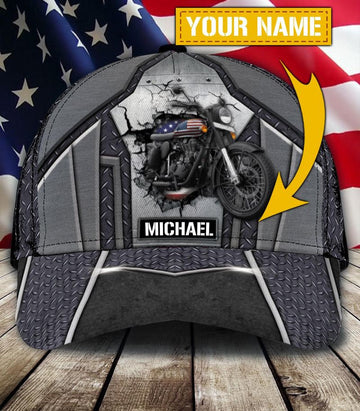 Bikergod Motorcycle Custom Name Classic Cap NABH250