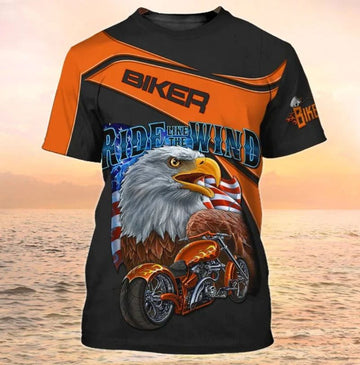 Bikergod Motorcycle Ride Like The Wind T-shirt Design 3D Full Printed Sizes S - 5XL - NMK298