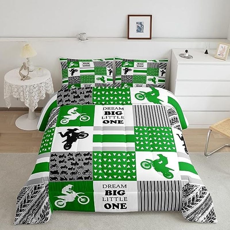 Bikergod Motorcycle Motocross Rider Dirt Bike Bedding Set Cover Design 3D - NABB287