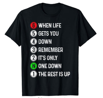Bikergod Motorcycle When Life Gets You Down T-shirt, Crew-neck Sweatshirt, Hoodie, Tank Top, V-neck T-shirt Design 2D Full Printed Sizes S - 5XL - NABG188