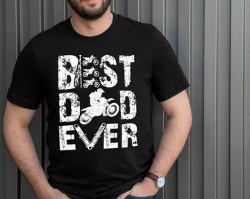 Bikergod Motorcycle Best Dad Ever Motor Motocross T-shirt, Crew-neck Sweatshirt, Hoodie, Tank Top, V-neck T-shirt Design 2D Full Printed Sizes S - 5XL - NABB207