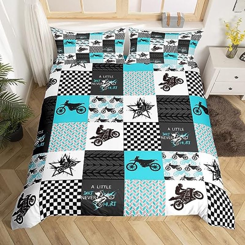 Bikergod Motorcycle Dirt Bike A Little Dirt Never Hurt Bedding Set Cover Design 3D - NABB233