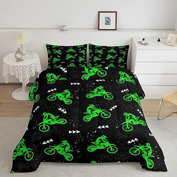 Bikergod Motorcycle Motocross Rider Bedding Set Cover Design 3D - NABB242