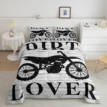 Bikergod Motorcycle Motocross Rider Dirt Bike Dirt Lover Bedding Set Cover Design 3D - NABB283