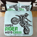 Bikergod Motorcycle Super Rider Motocross Bedding Set Cover Design 3D - NABB266
