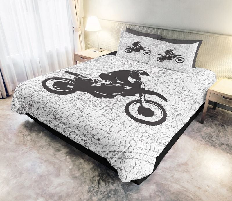 Bikergod Motorcycle Motocross Rider Bedding Set Cover Design 3D - NABB241