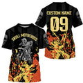 Bikergod Motorcycle Skull Motocross Custom Name And Number  T-shirt Design 3D Full Printed Sizes S - 5XL - NMK324