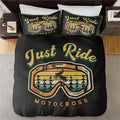 Bikergod Motorcycle Just Ride Motocross Vintage Bedding Set Cover Design 3D - NABB264
