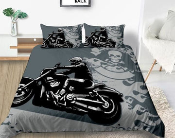 Bikergod Motorcycle Dirt Bike Motocross Rider Bedding Set Cover Design 3D - NABB239
