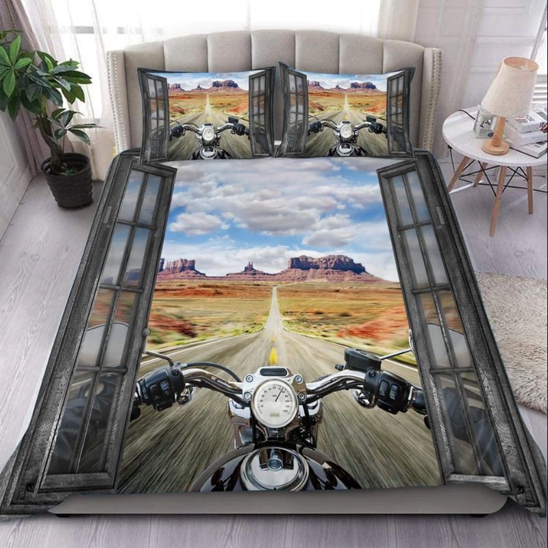Bikergod Motorcycle Motocross Rider Bedding Set Cover Design 3D - NABB240