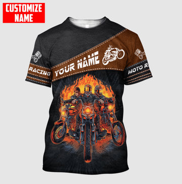 Bikergod Motorcycle Motor Racing Custom Name T-shirt Design 3D Full Printed Sizes S - 5XL - NMI234A