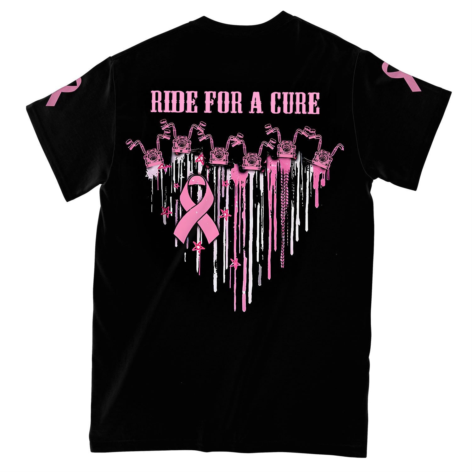 Bikergod Motorcycle Ride For A Cure American Motorcycle Breast Cancer Awareness T-shirt Design 3D Full Printed Sizes S - 5XL - NABD269