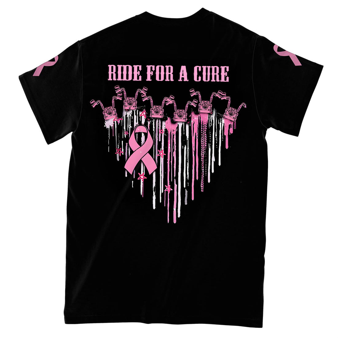 Bikergod Motorcycle Ride For A Cure American Motorcycle Breast Cancer Awareness T-shirt Design 3D Full Printed Sizes S - 5XL - NABD269