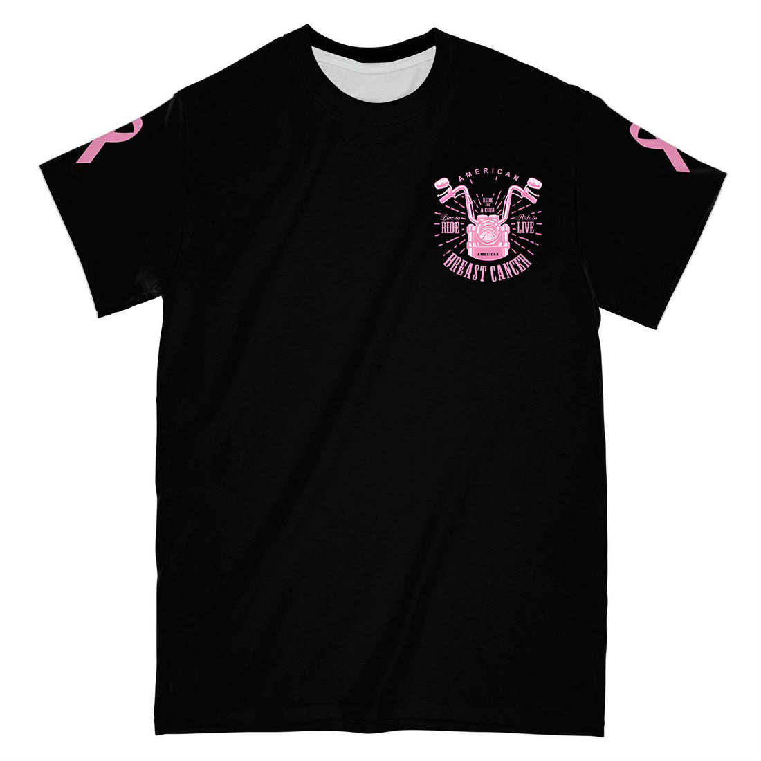 Bikergod Motorcycle Ride For A Cure American Motorcycle Breast Cancer Awareness T-shirt Design 3D Full Printed Sizes S - 5XL - NABD269