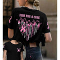 Bikergod Motorcycle Ride For A Cure American Motorcycle Breast Cancer Awareness T-shirt Design 3D Full Printed Sizes S - 5XL - NABD269