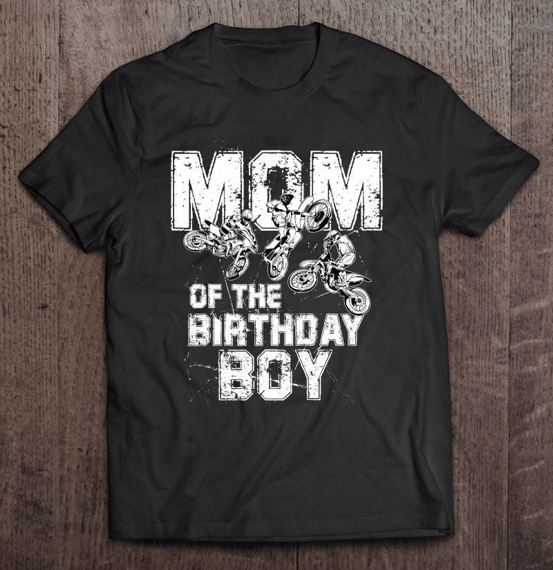 Bikergod Motorcycle Mom Of The Birthday Boy T-shirt, Crew-neck Sweatshirt, Hoodie, Tank Top, V-neck T-shirt Design 2D Full Printed Sizes S - 5XL - NAJA402