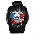 Bikergod Motorcycle US Biker Veteran Hoodie Design 3D Full Printed Sizes S - 5XL - NMAR184