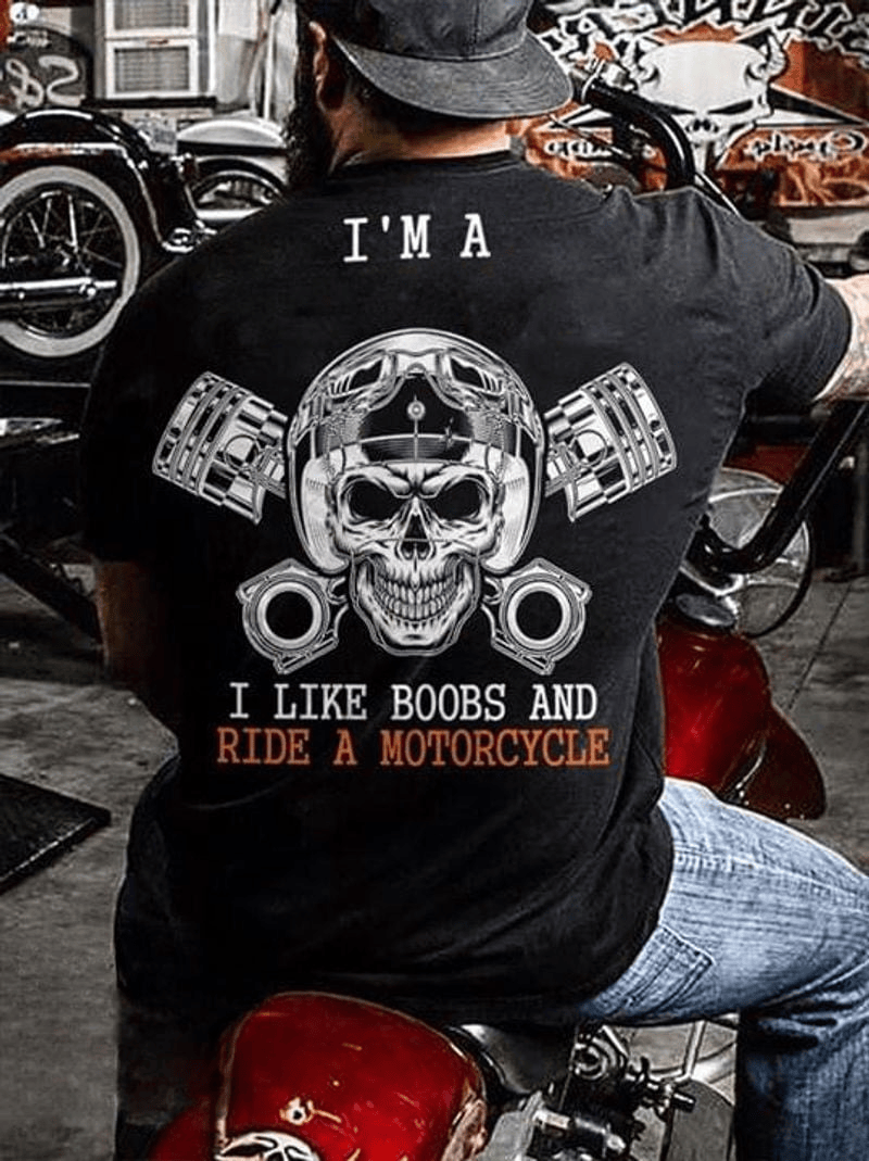 Bikergod Motorcycle I?M A Simple Man I Like Boobs And Ride A Motorcycle T-shirt, Crew-neck Sweatshirt, Hoodie, Tank Top, V-neck T-shirt Design 2D Full Printed Sizes S - 5XL - NABU293