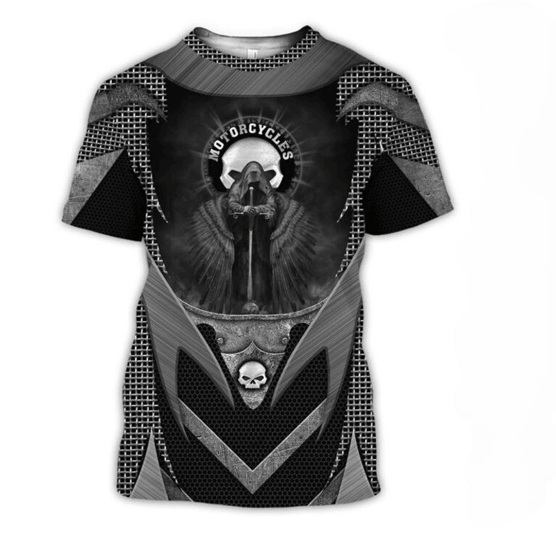 Bikergod Motorcycle Skull Biker T-shirt Design 3D Full Printed Sizes S - 5XL - NALA351A