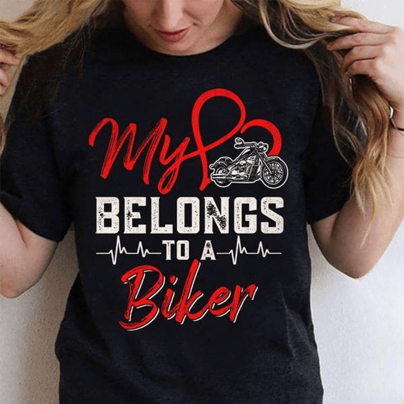 Bikergod Motorcycle My Bike Belongs To Biker T-shirt, Crew-neck Sweatshirt, Hoodie, Tank Top, V-neck T-shirt Design 2D Full Printed Sizes S - 5XL - NAJA434
