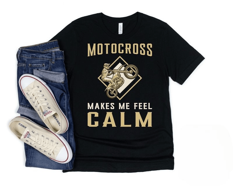 Bikergod Motorcycle Motocross Makes Me Feel Calm T-shirt Design 2D Full Printed Sizes S - 5XL - NAYA388
