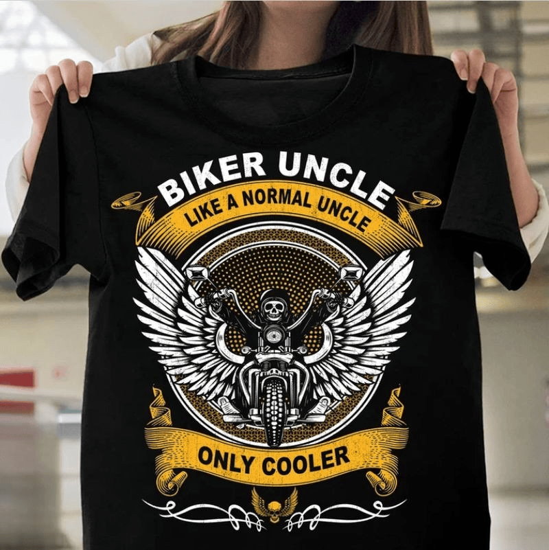 Bikergod Motorcycle Biker Uncle T-shirt Design 2D Full Printed Sizes S - 5XL - NAVA385