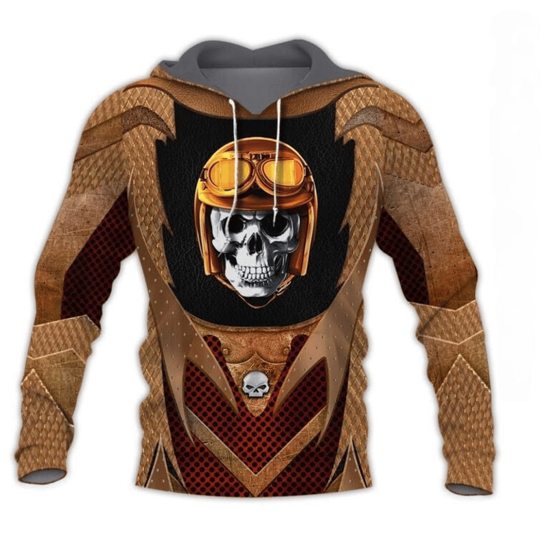 Bikergod Motorcycle Skull Biker Hoodie Design 3D Full Printed Sizes S - 5XL - NALA173J