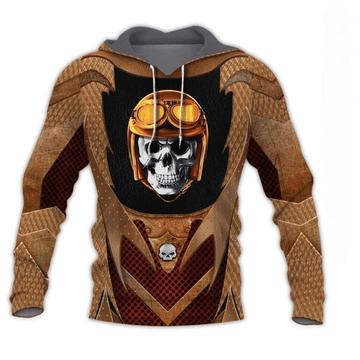 Bikergod Motorcycle Skull Biker Hoodie Design 3D Full Printed Sizes S - 5XL - NALA173J