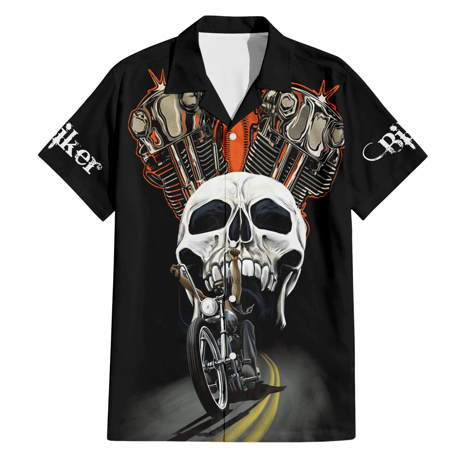 Bikergod Motorcycle Brotherhood Of Bikers Hawaii Shirt Design 3D Full Printed Sizes S - 5XL NASA443