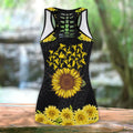 Bikergod Motorcycle Sunflower TANK TOP, LEGGINGS UNISEX SIZE 3D ALL OVER PRINTED - NMAR166