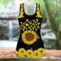 Bikergod Motorcycle Sunflower TANK TOP, LEGGINGS UNISEX SIZE 3D ALL OVER PRINTED - NMAR166
