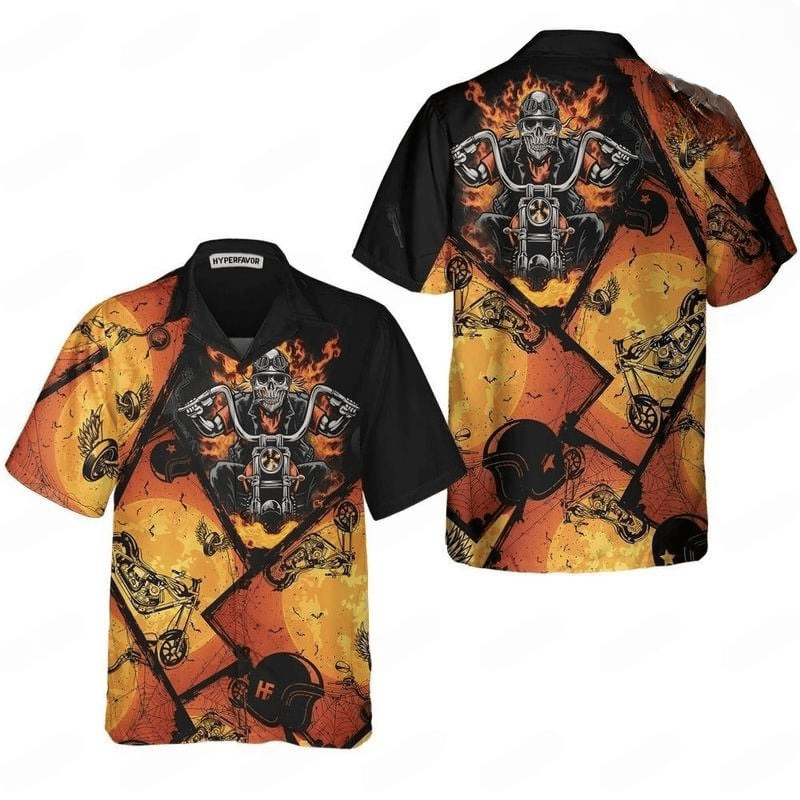 Bikergod Motorcycle Skull Biker Hawaii Shirt Design 3D Full Printed Sizes S - 5XL NASA470
