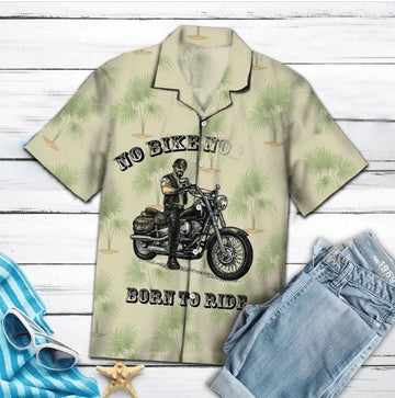 Bikergod Motorcycle No Bike No Life Born To Ride Hawaii Shirt Design 3D Full Printed Sizes S - 5XL NAIA342
