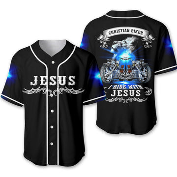 Bikergod Motorcycle Baseball Shirt Design 3D Full Printed High Quality - NMI221