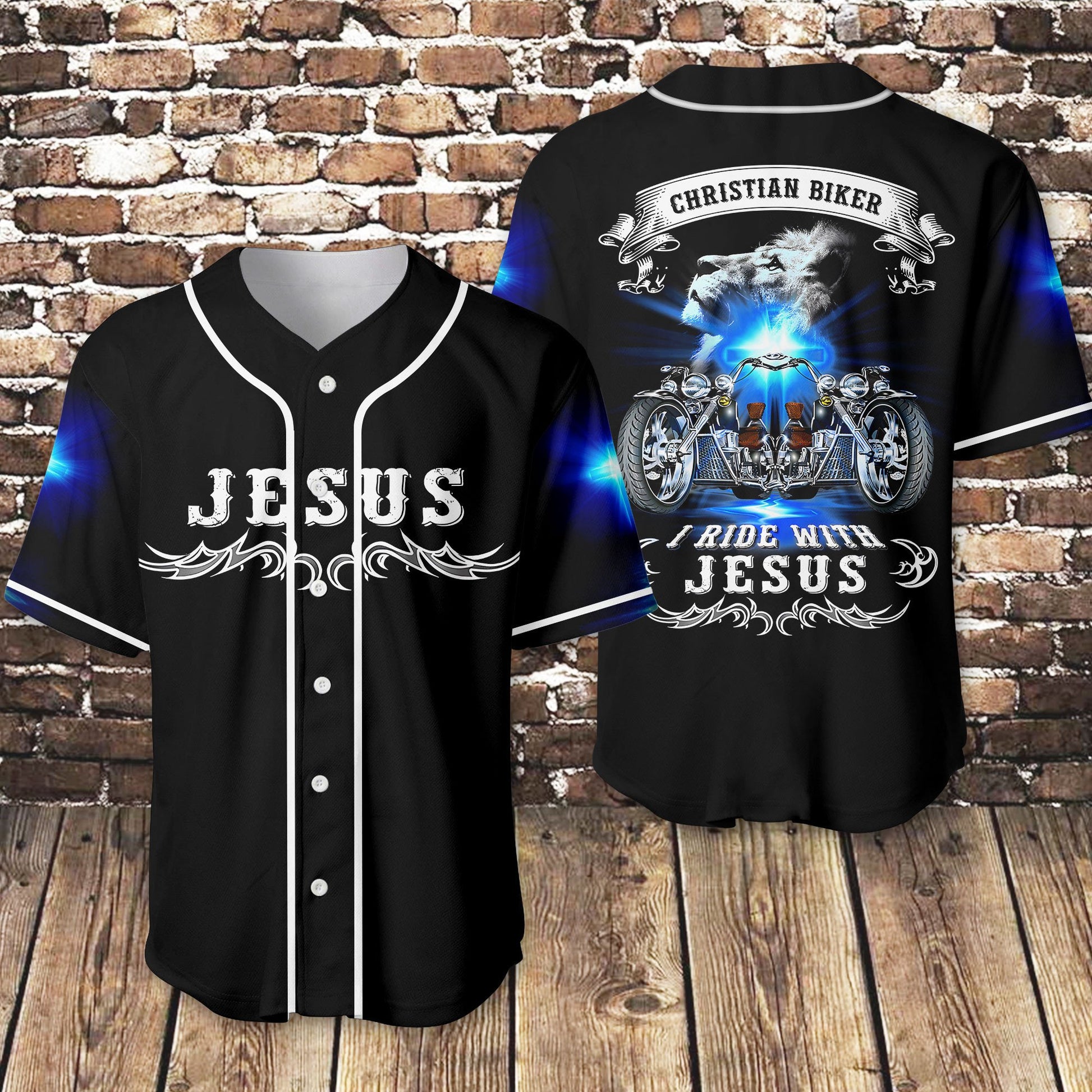 Bikergod Motorcycle Baseball Shirt Design 3D Full Printed High Quality - NMI221