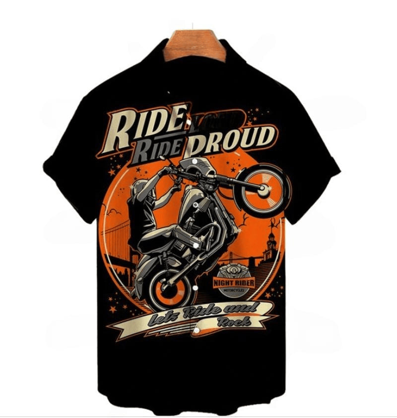 Bikergod Motorcycle Lets Ride And Rock COTTON Hawaii Shirt Design 3D Full Printed Sizes S - 5XL NAOA217