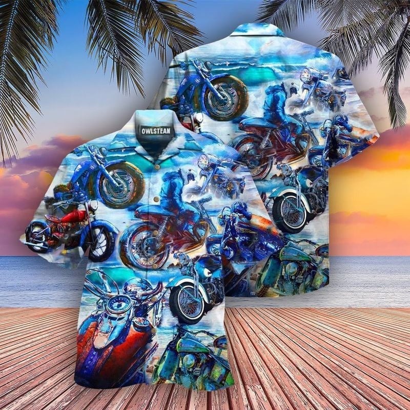Bikergod Motorcycle Hawaii Shirt Design 3D Full Printed Sizes S - 5XL NAAK214