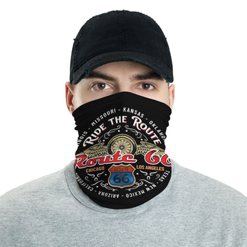 Bikergod Route 66 Drive Motocross Mask Bandana HM16052501