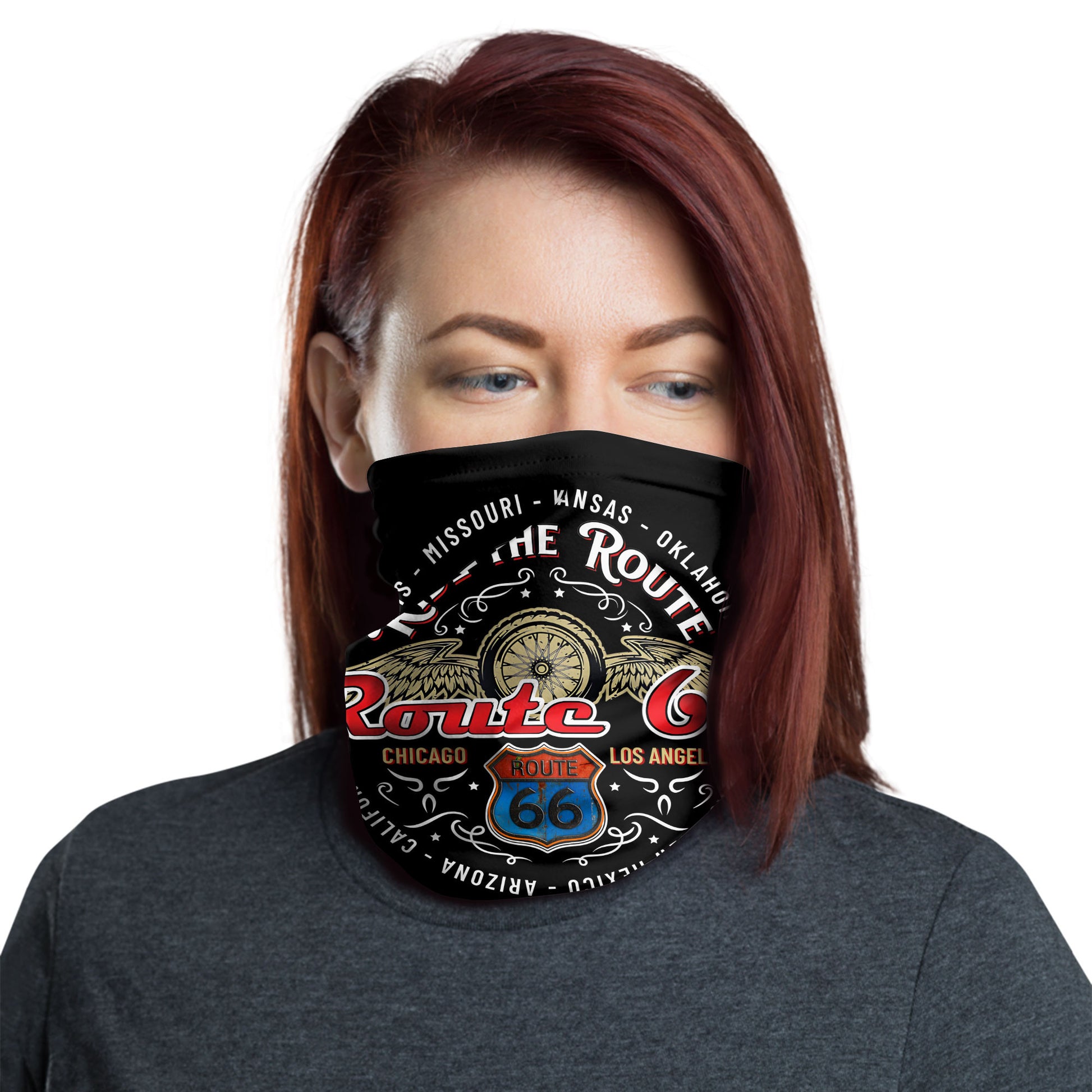 Bikergod Route 66 Drive Motocross Mask Bandana HM16052501