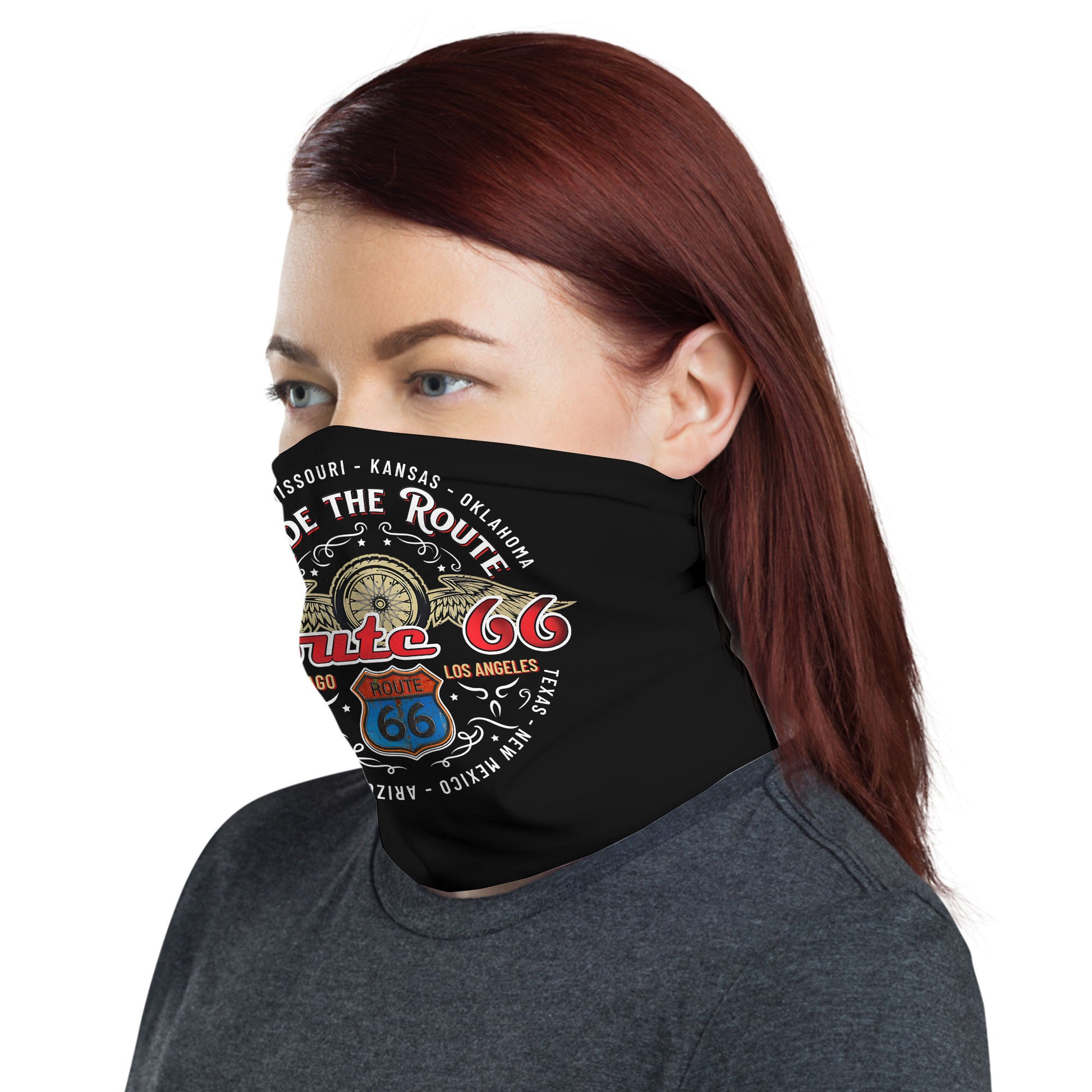 Bikergod Route 66 Drive Motocross Mask Bandana HM16052501