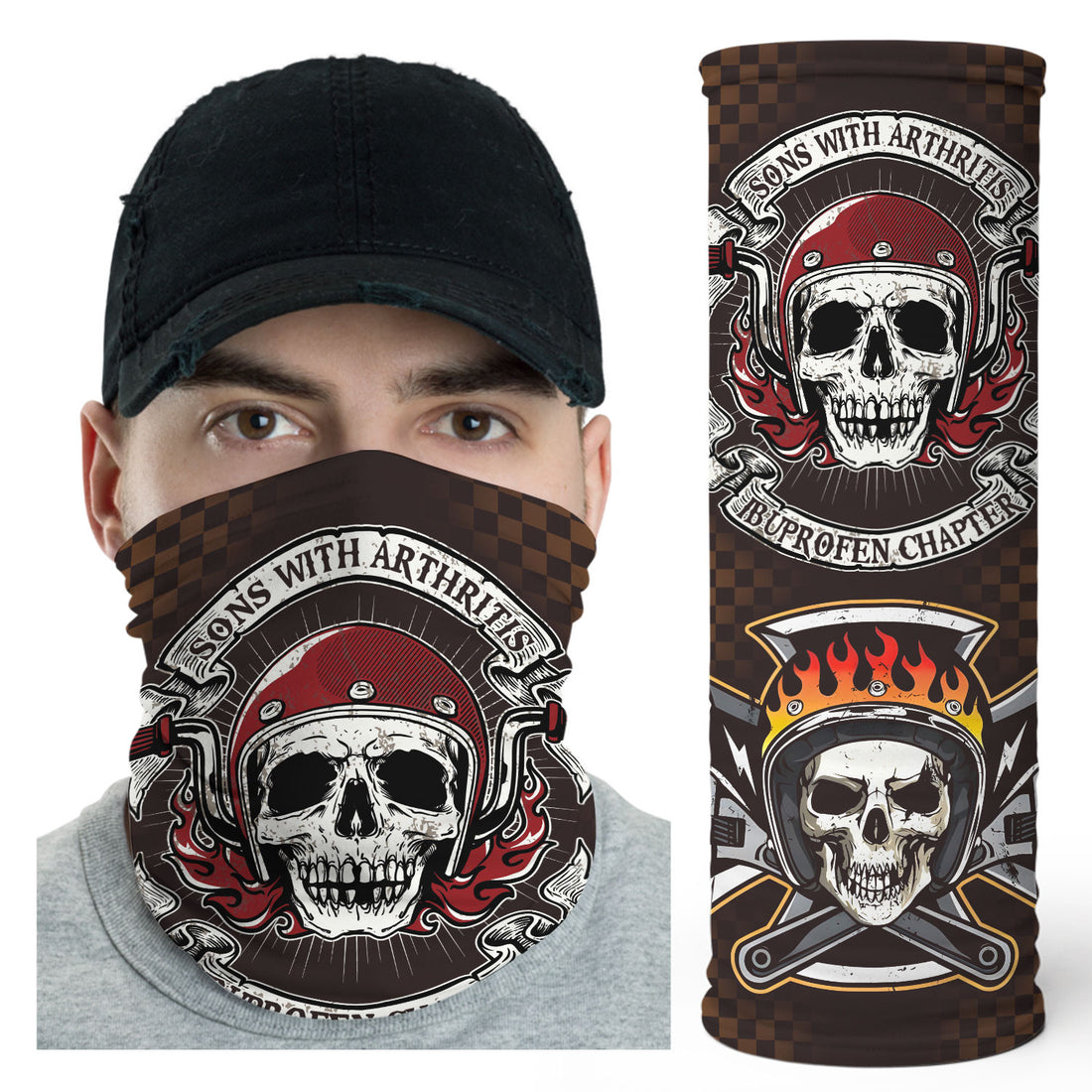 Bikergod Son With Arthritis Ibuprofen Chapter Motocross Mask Bandana HM19052504