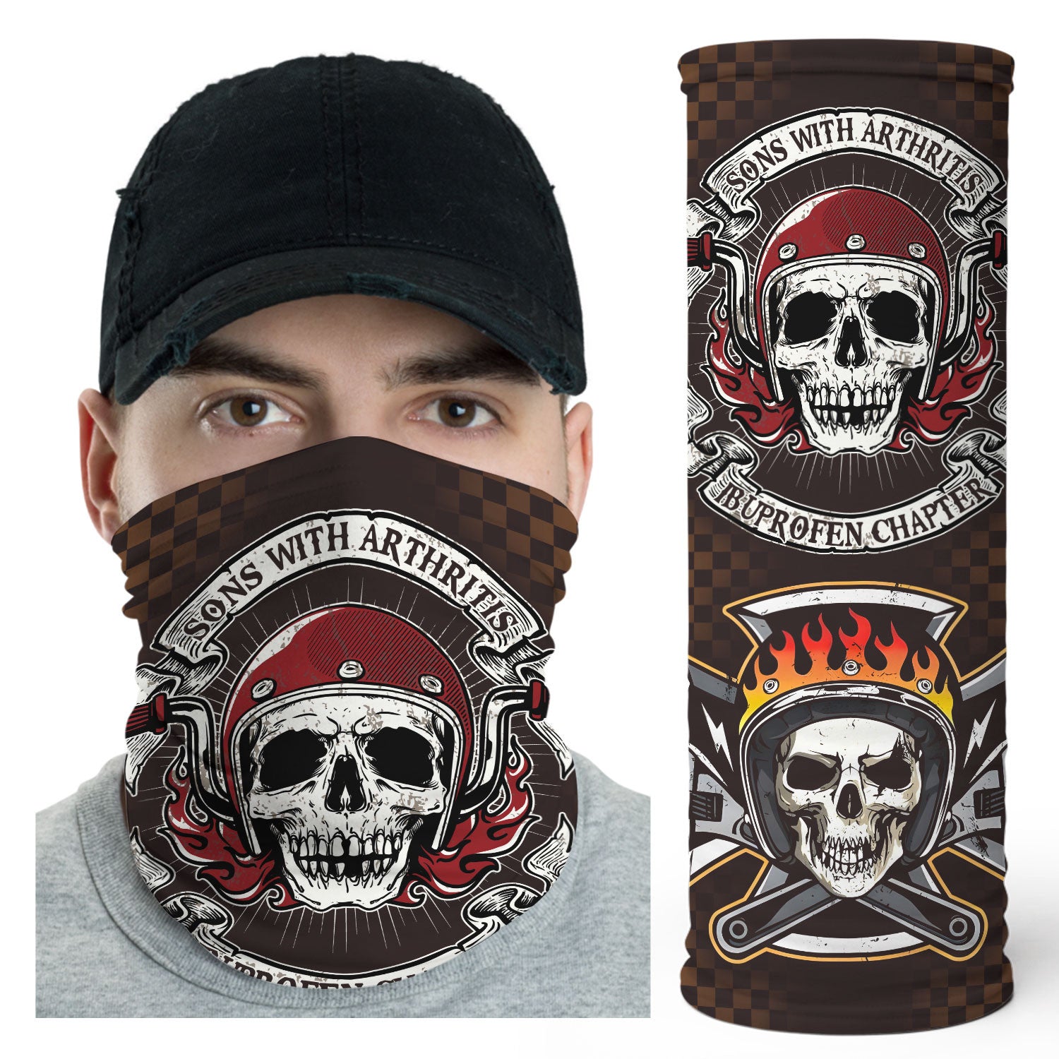 Bikergod Son With Arthritis Ibuprofen Chapter Motocross Mask Bandana HM19052504