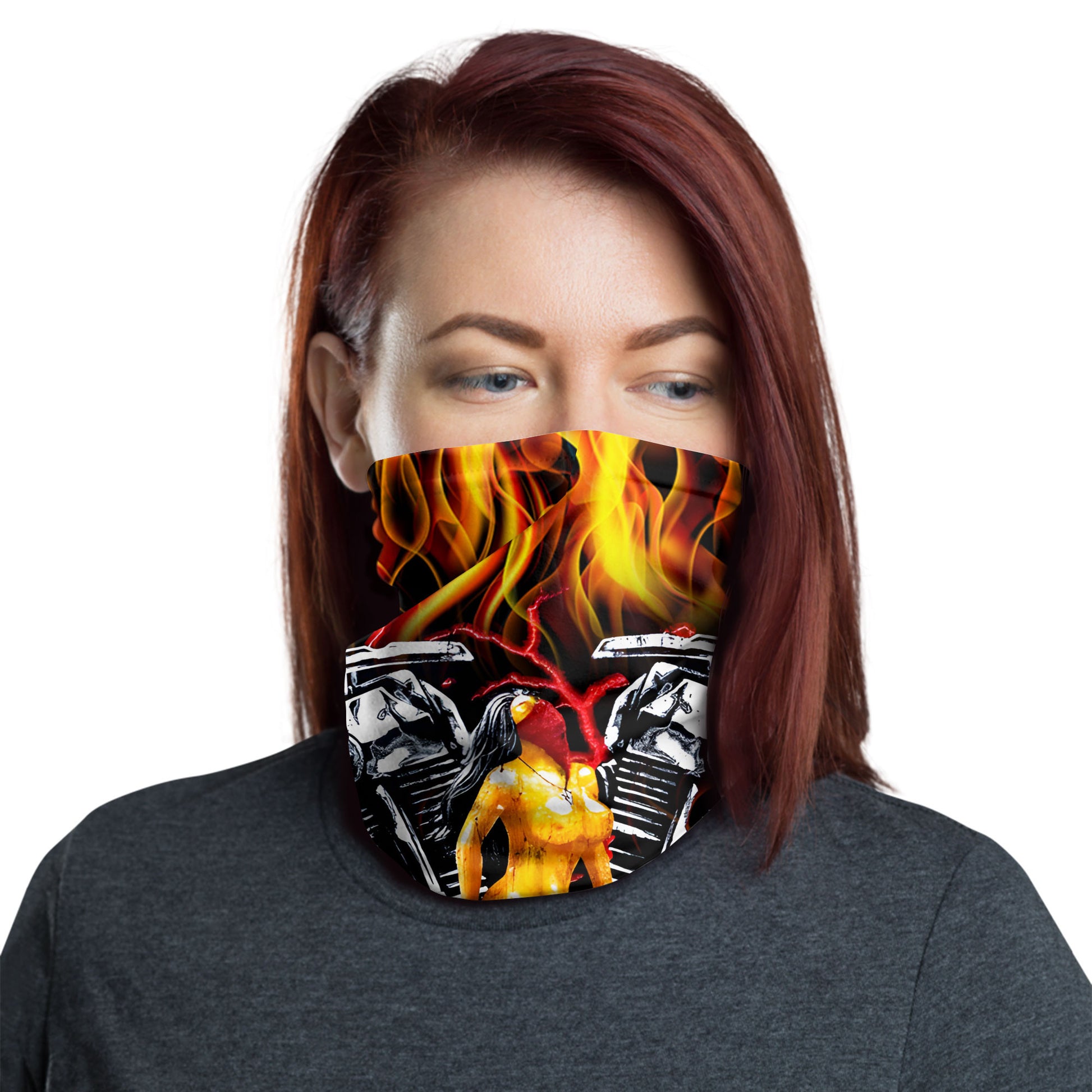 Bikergod Hot Rod Biker Tube Sexy Pin-Up Girl And V-Twin Engine Bandana DH042025TS17